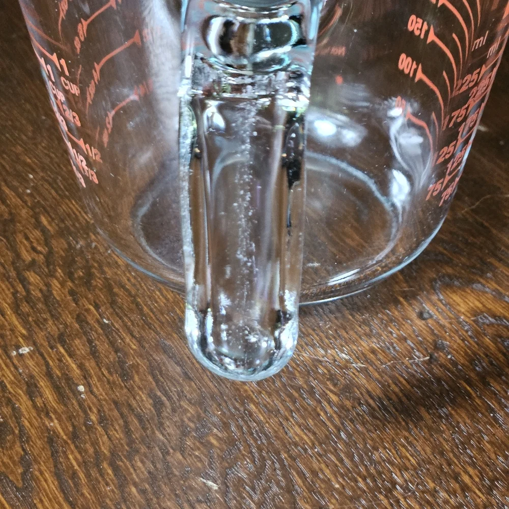 Pyrex Clear Glass Cup with Red Markings Measuring Cup